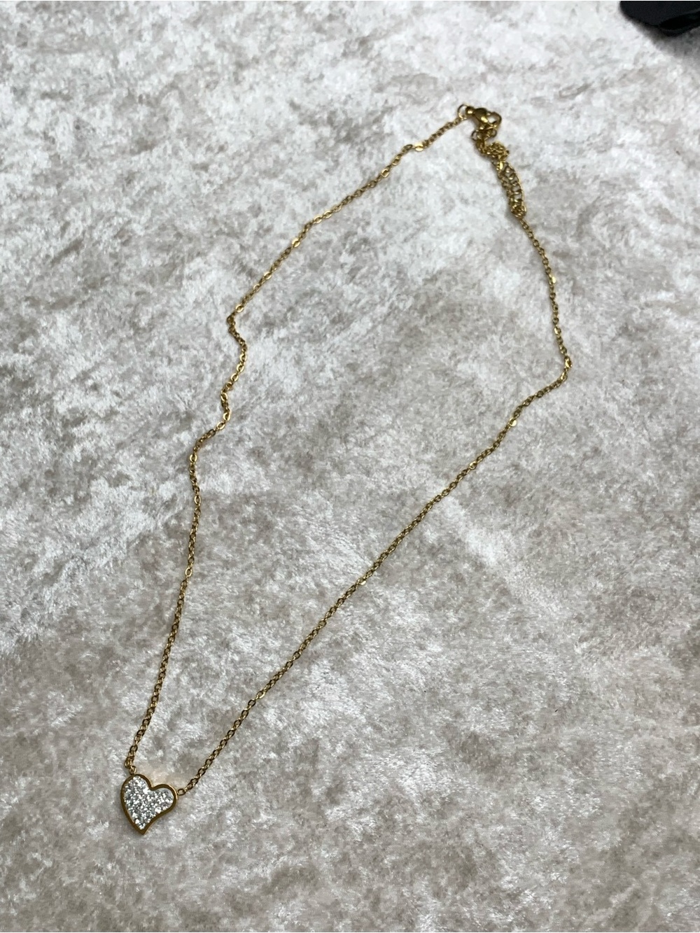 NWOT 18KGold layered/bonded CZ Heart l necklace/bracelet & earring set - Picture 14 of 16